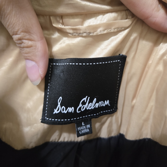 Sam Edelman Metallic Gold Puffer Coat - Picture 2 of 3